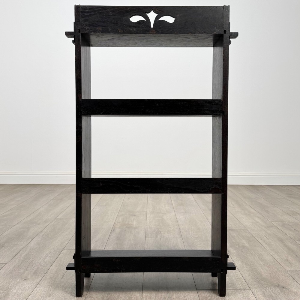  Antique 20th Century Small Art Nouveau Style Bookcase In Oak  View VI