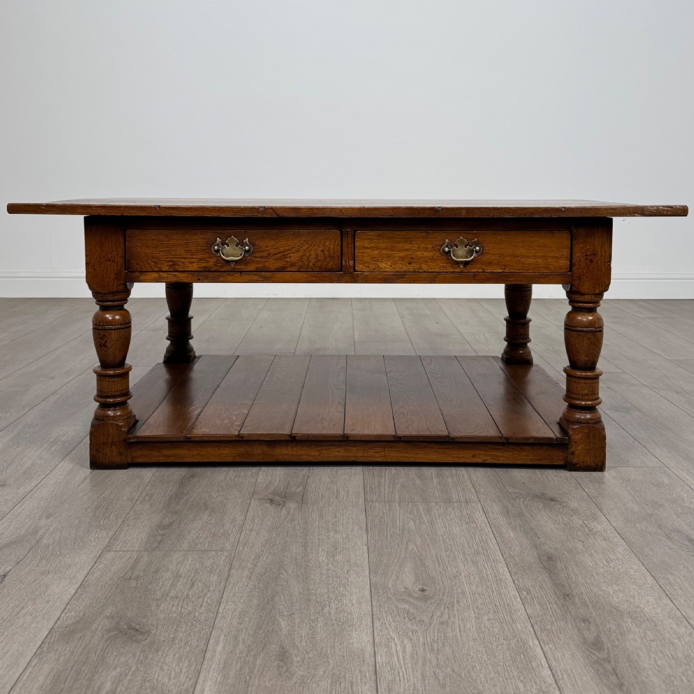 Antique 20th Century Good Quality Coffee Table In Oak 