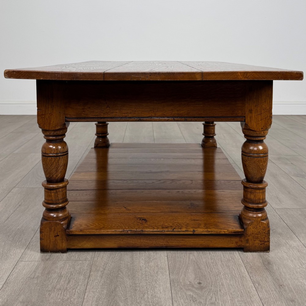 Antique 20th Century Good Quality Coffee Table In Oak  View III
