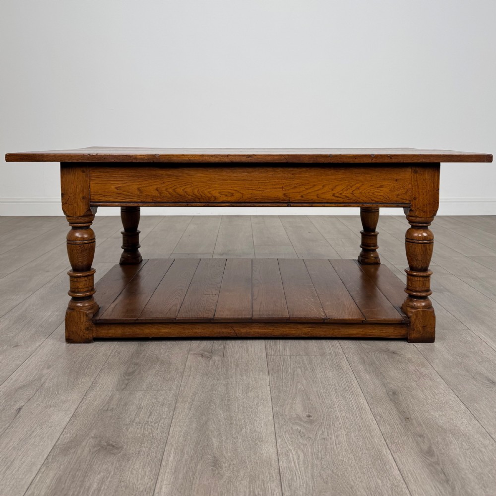 Antique 20th Century Good Quality Coffee Table In Oak  View V