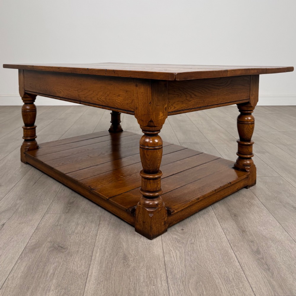Antique 20th Century Good Quality Coffee Table In Oak  View VI