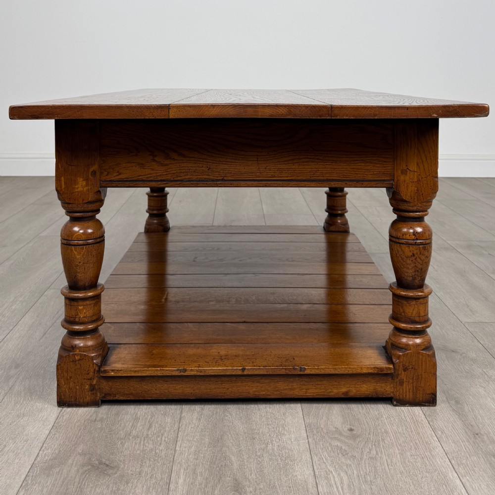 Antique 20th Century Good Quality Coffee Table In Oak  View VII