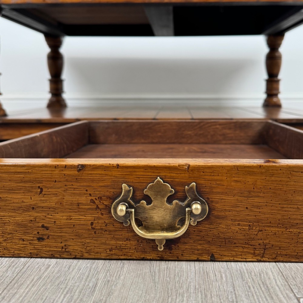 Antique 20th Century Good Quality Coffee Table In Oak  View IX