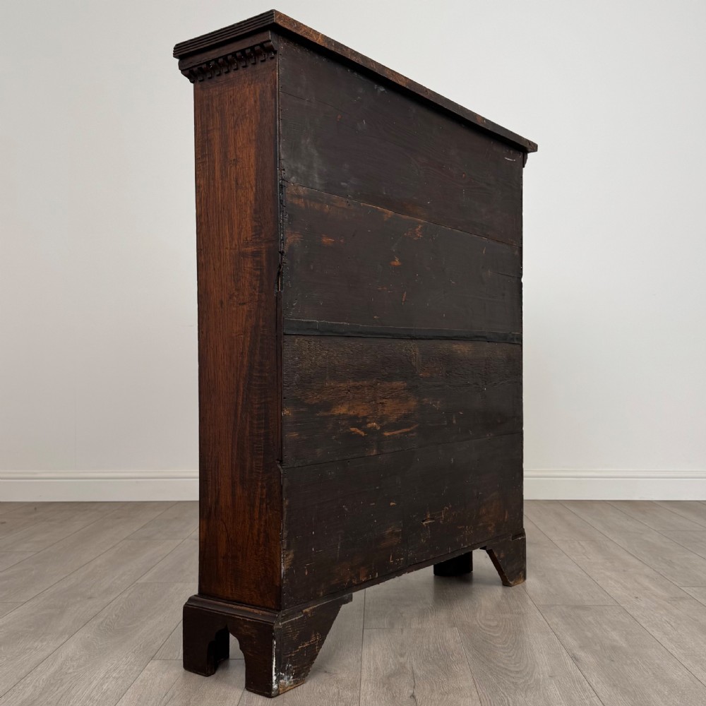  Antique 18th Century Heavily Carved Fitted Cabinet In Oak View V