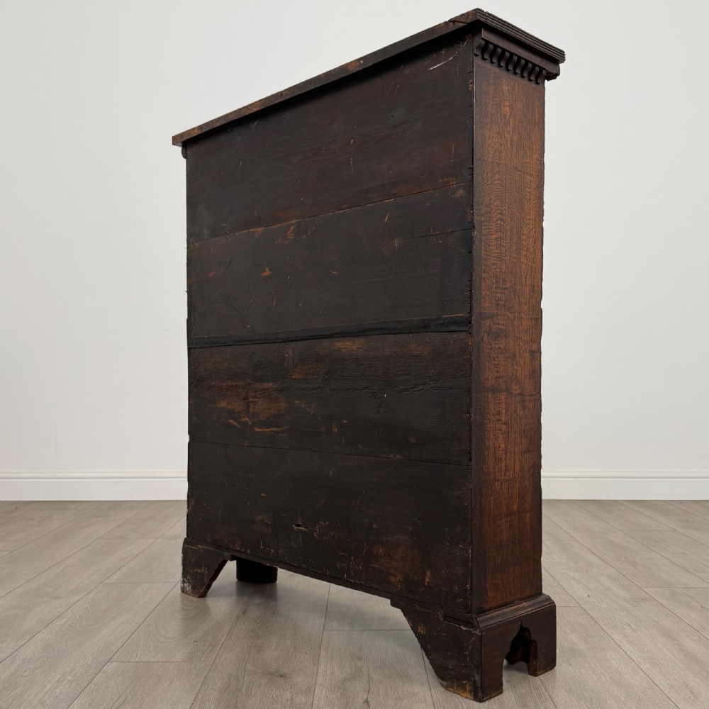  Antique 18th Century Heavily Carved Fitted Cabinet In Oak View VII