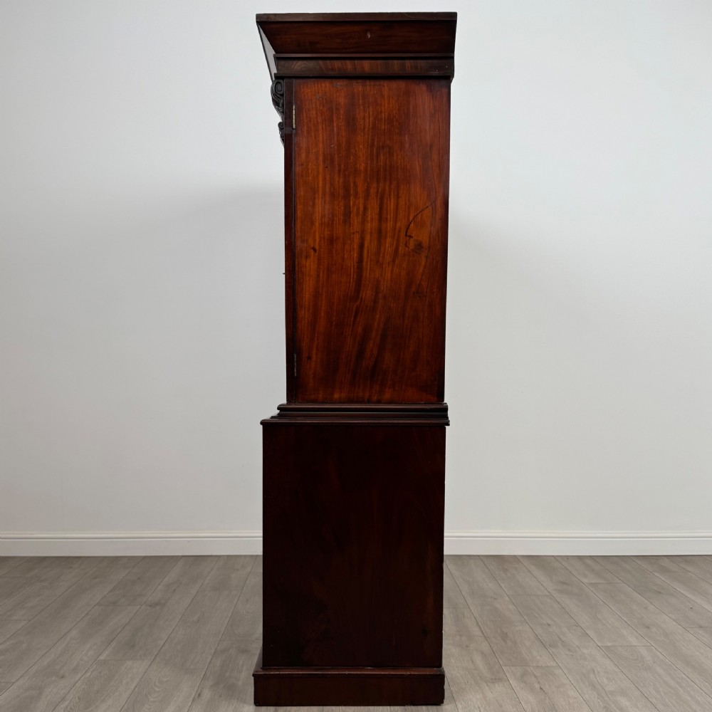 Antique 18th Century Linen Press Cupboard In Mahogany  View IV