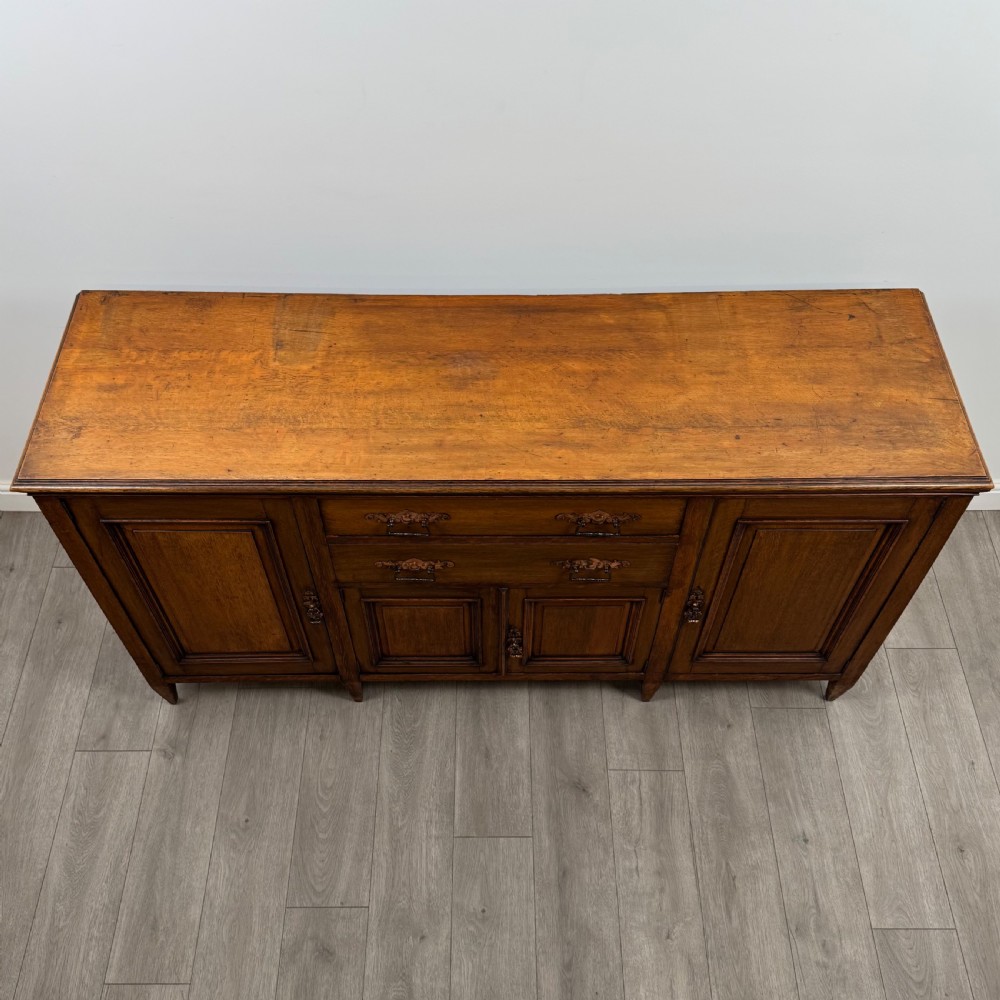 Antique 20th Century Arts And Crafts Oak Sideboard  View X