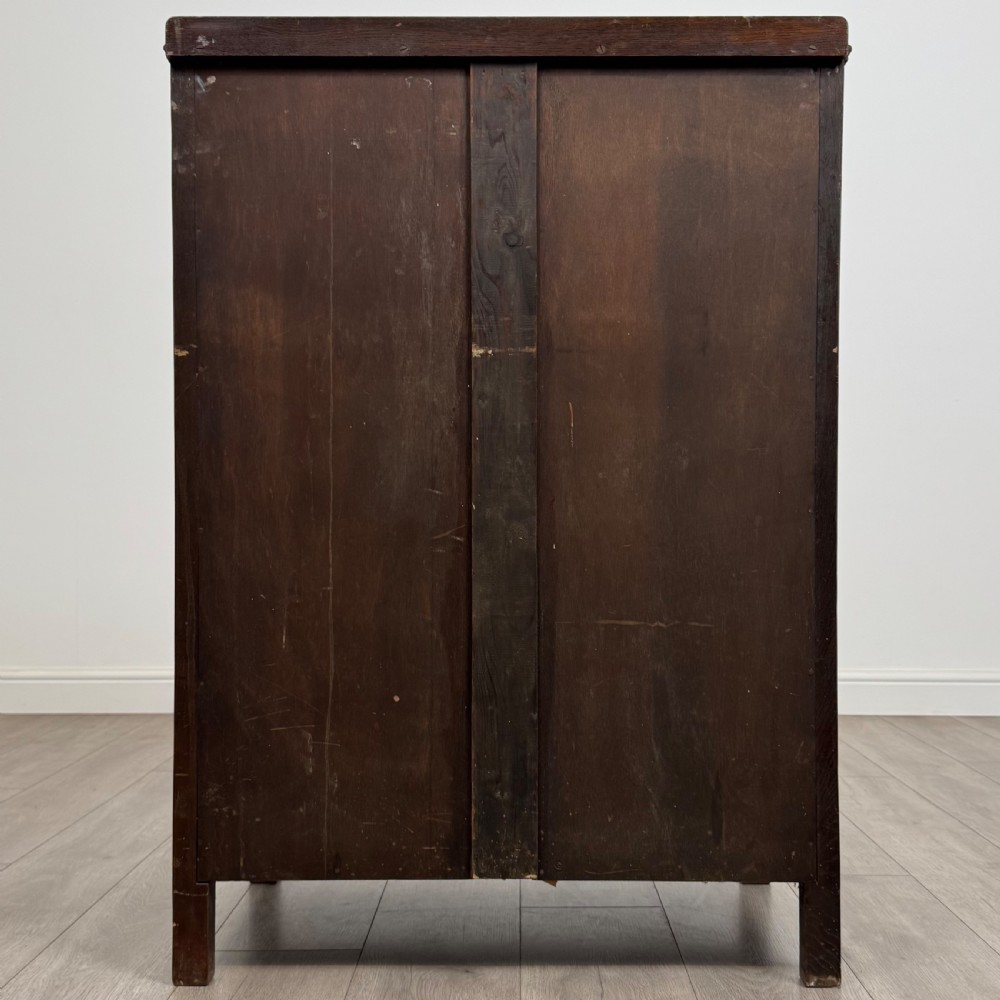 Antique 20th Century Good Quality Carved Oak Cupboard View VI