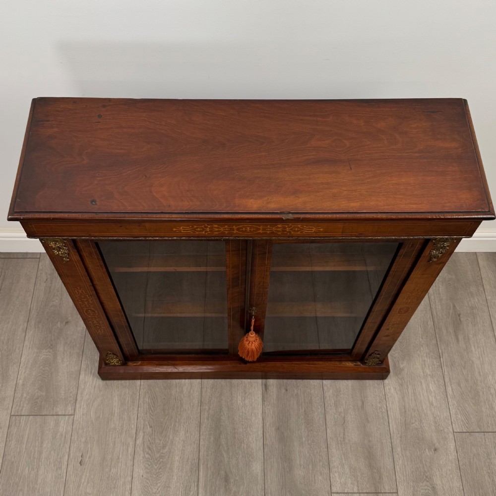 Antique 19th Century Good Quality Inlaid Pier Cabinet In Walnut  View XI