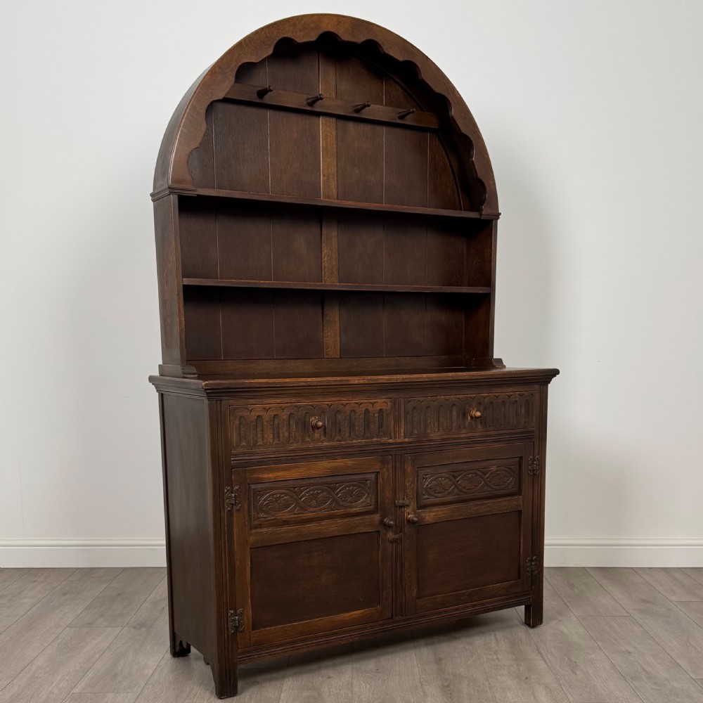 Antique 20th Century Good Quality Dresser In Oak View IX