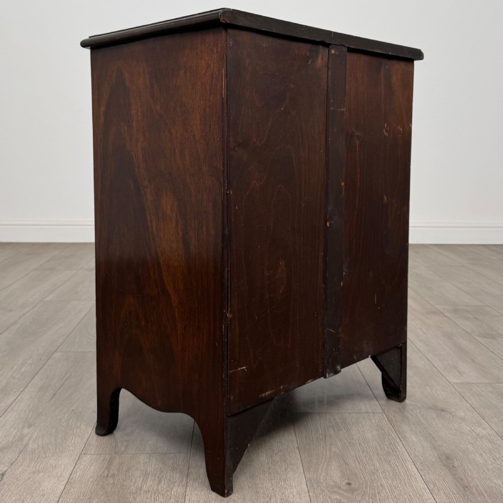 Antique 19th Century Small Mahogany Bow Front Chest Of Drawers  View IV