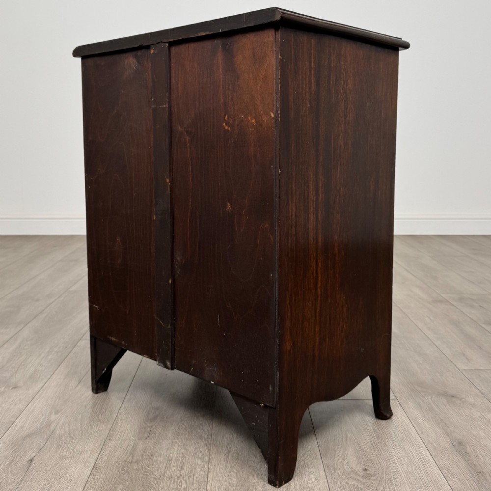 Antique 19th Century Small Mahogany Bow Front Chest Of Drawers  View VI