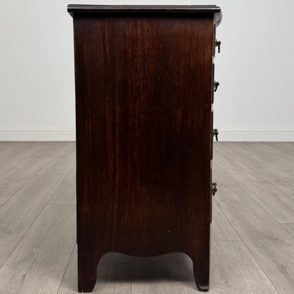 Antique 19th Century Small Mahogany Bow Front Chest Of Drawers  View VII