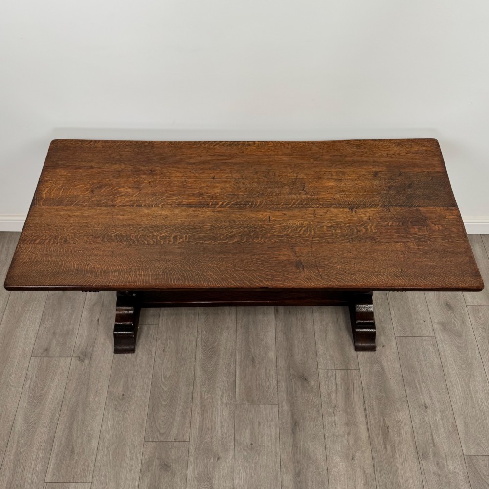 Antique 20th Century Jacobean Style Oak Dining Table  View IV