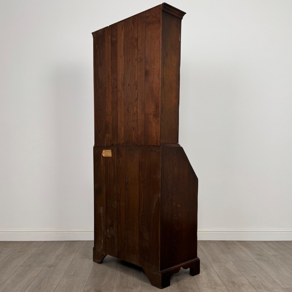 Antique 20th Century Good Quality Bureau Bookcase In Oak View VIII
