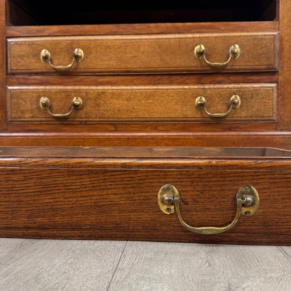 Antique 20th Century Fine Quality Unique Display Cabinet In Oak View XIII