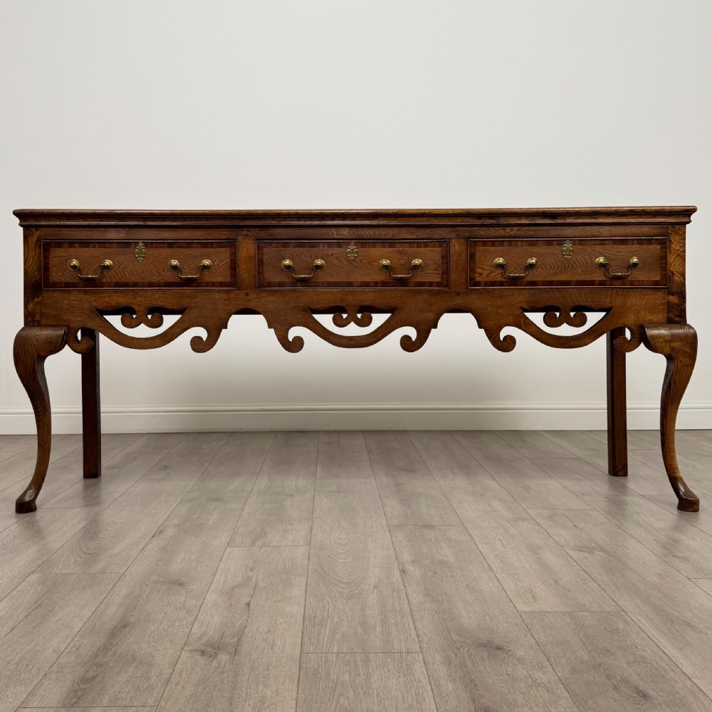 Antique 19th Century Fine Quality Large Oak Dresser Base 