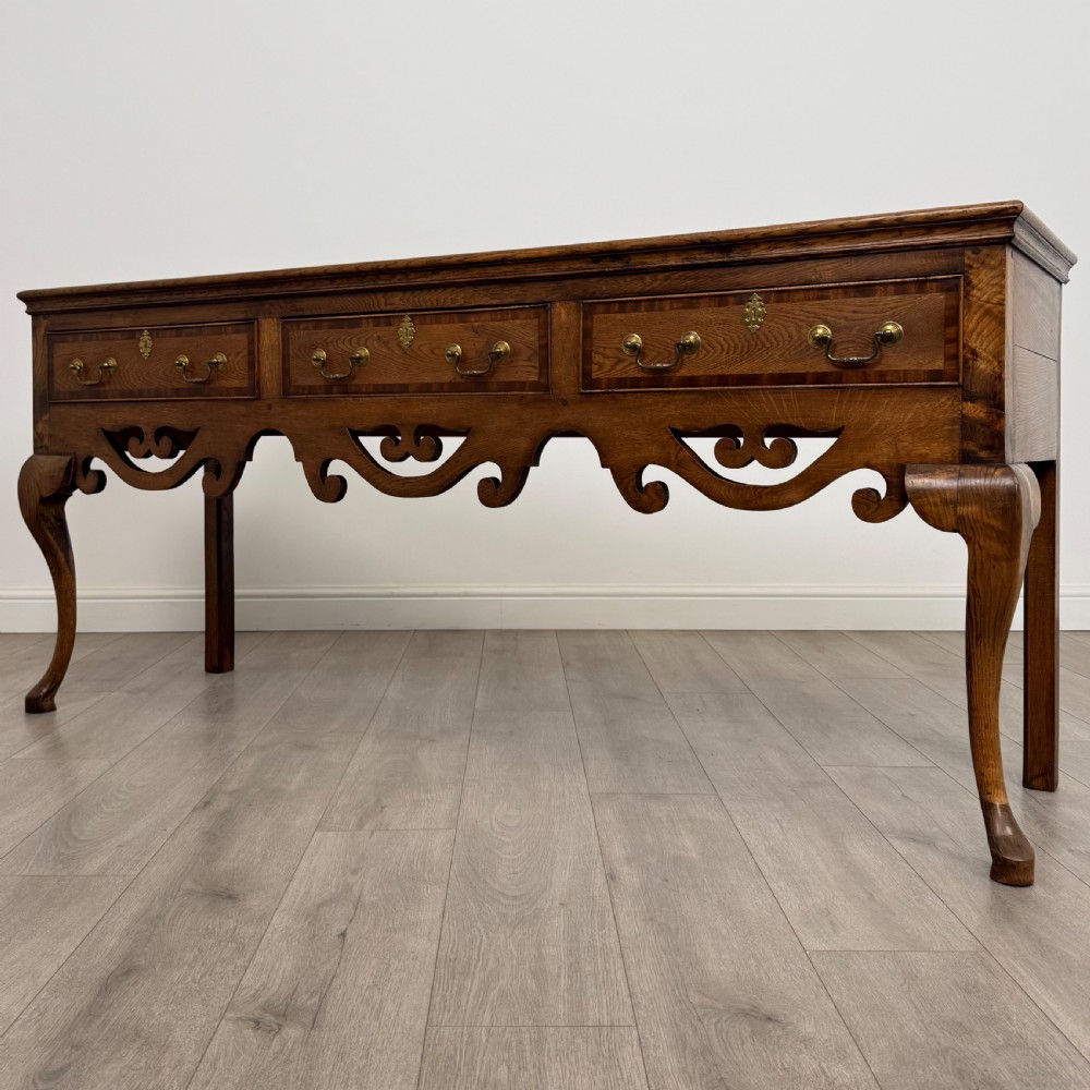 Antique 19th Century Fine Quality Large Oak Dresser Base  View II
