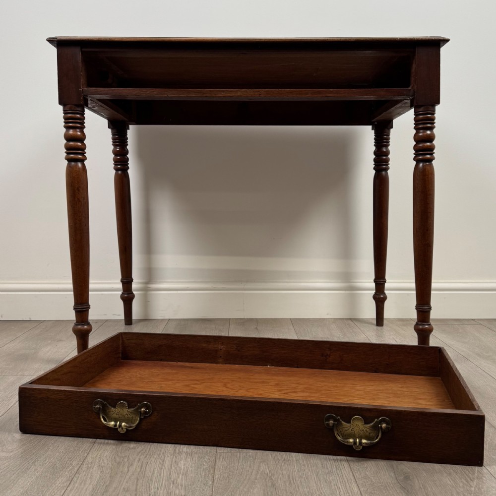 Antique 19th Century Good Quality Writing Table In Mahogany  View IX