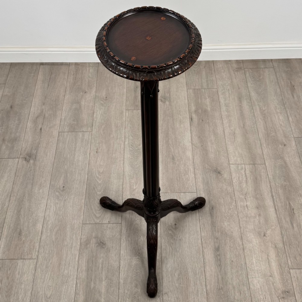 Antique 19th Century Fine Quality Plant Stand In Mahogany  View II
