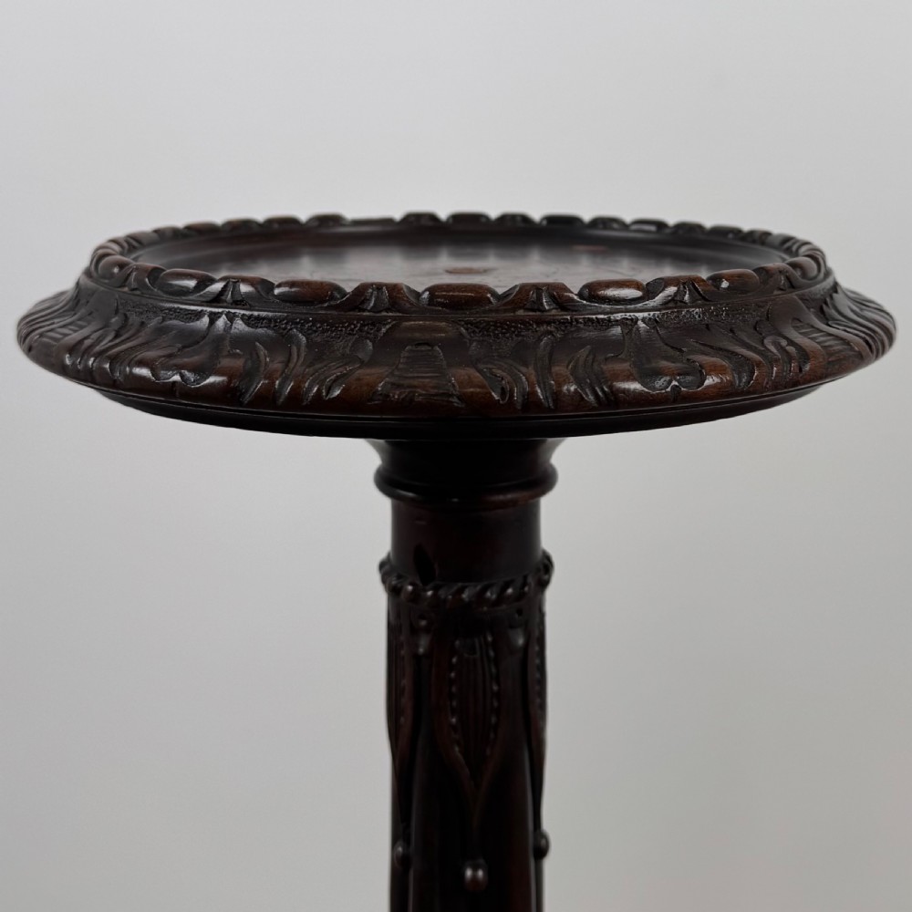 Antique 19th Century Fine Quality Plant Stand In Mahogany  View IV