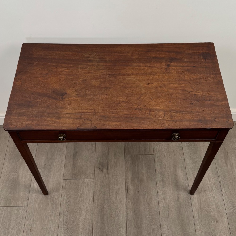  Antique 18th Century Good Quality Writing Table In Mahogany  View IX