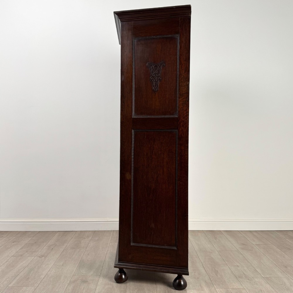  Antique 20th Century Jacobean Style Wardrobe In Oak  View IV