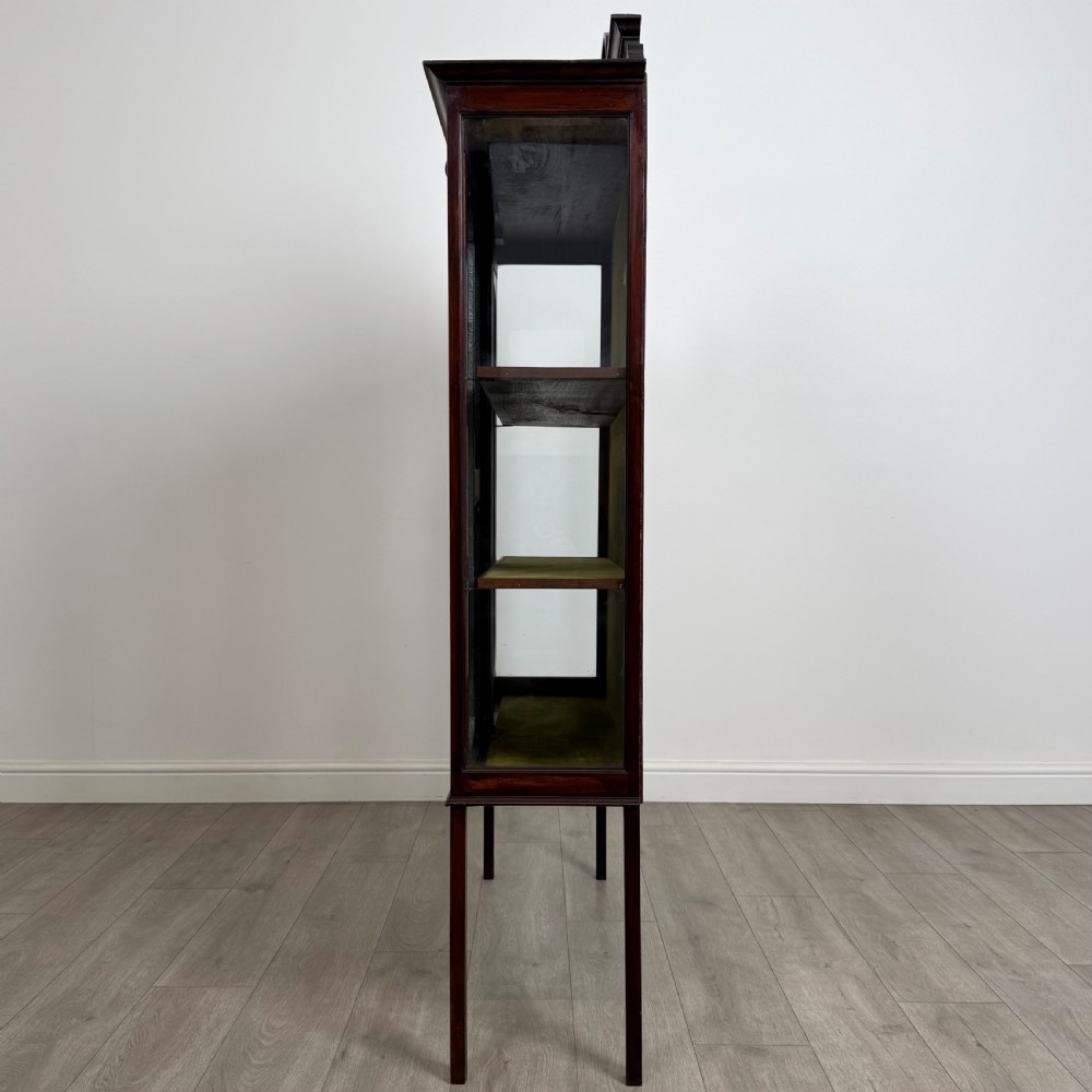 Antique 20th Century Inlaid Display Cabinet In Mahogany View V