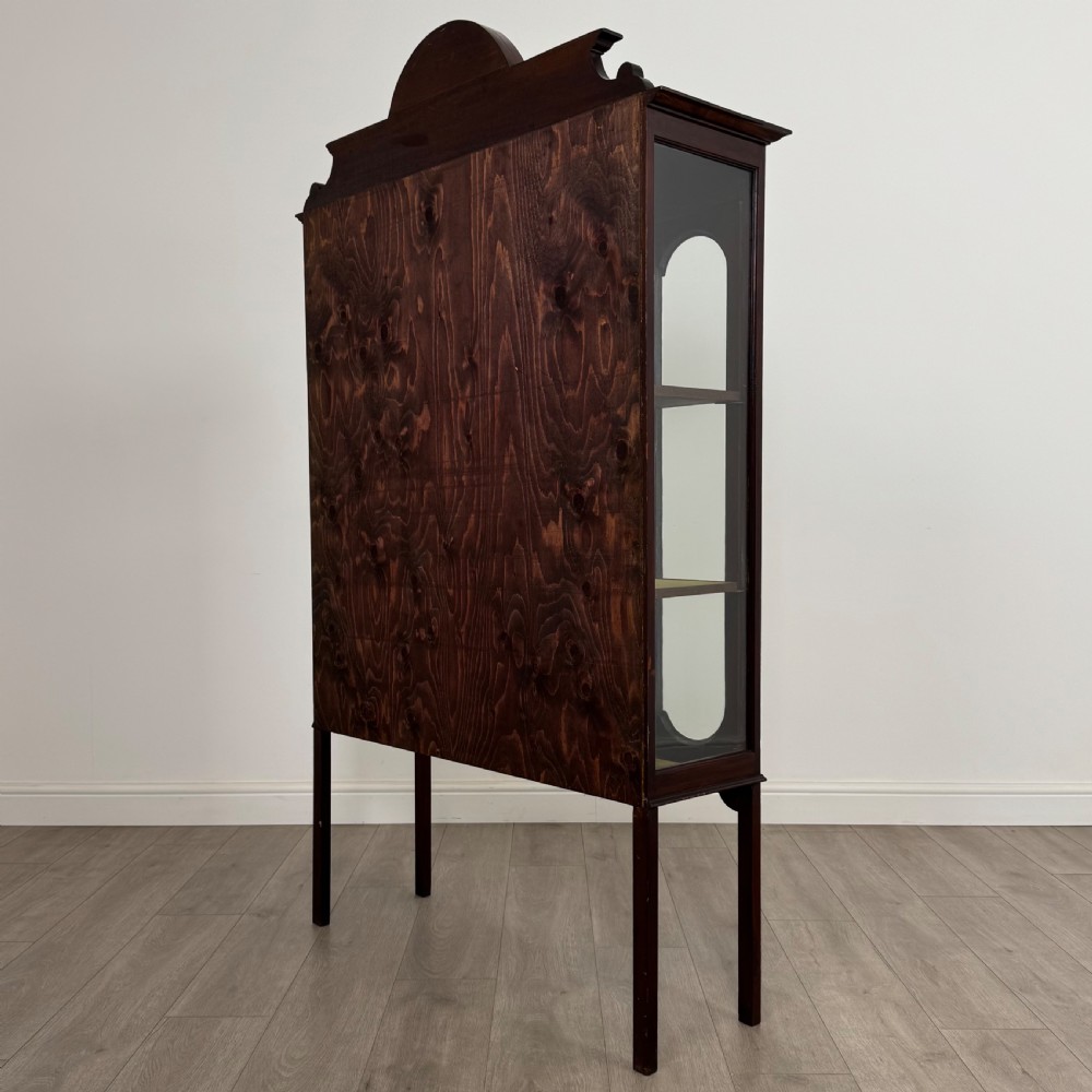 Antique 20th Century Inlaid Display Cabinet In Mahogany View VIII