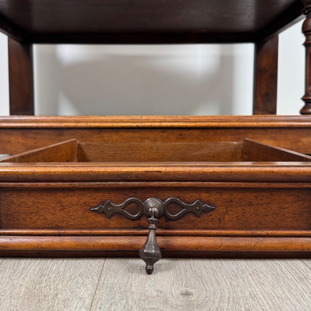 Antique 19th Century Unique French Marble Top Buffet In Walnut View XIII