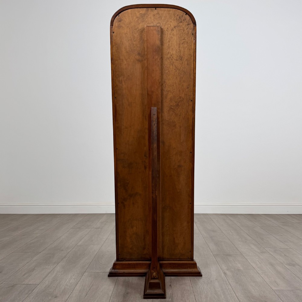 Antique 20th Century Floor Standing Dressing Mirror In Oak  View IV