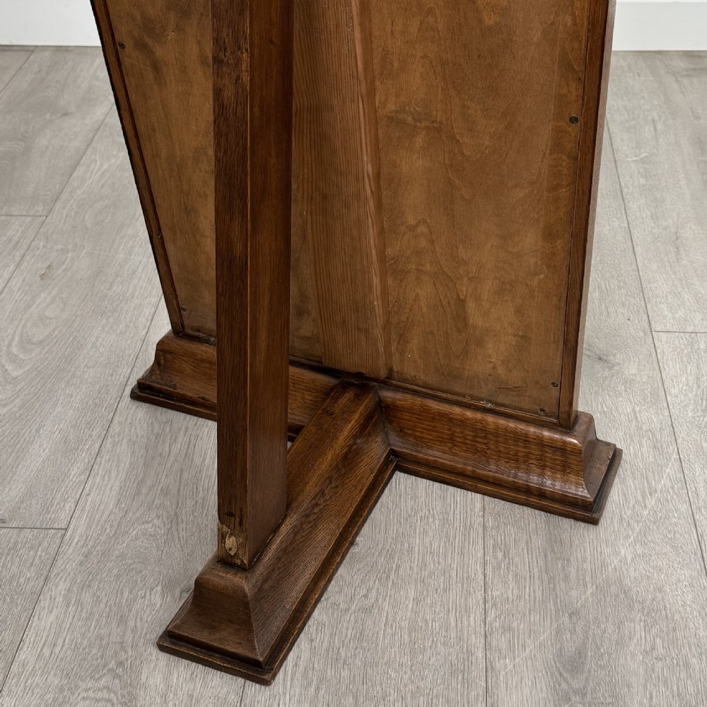 Antique 20th Century Floor Standing Dressing Mirror In Oak  View X