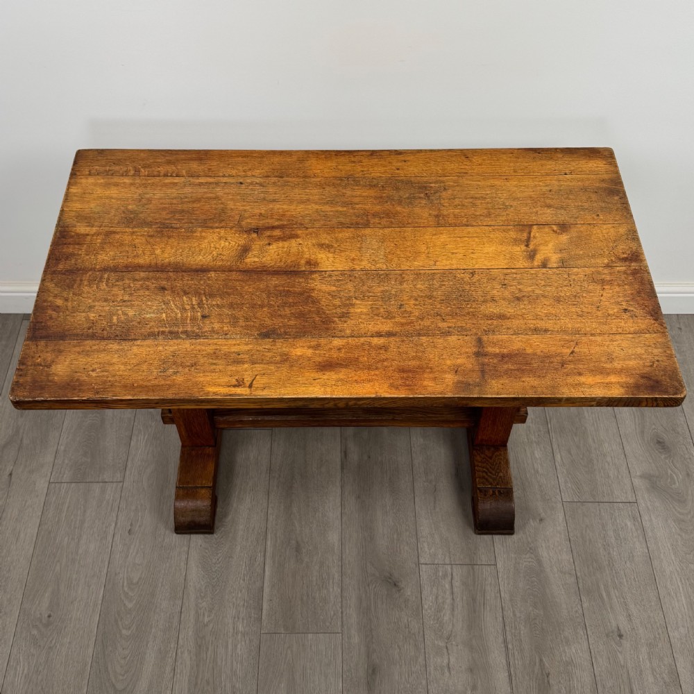 Antique 20th Century Small Oak Dining Table Of Good Quality  View IV