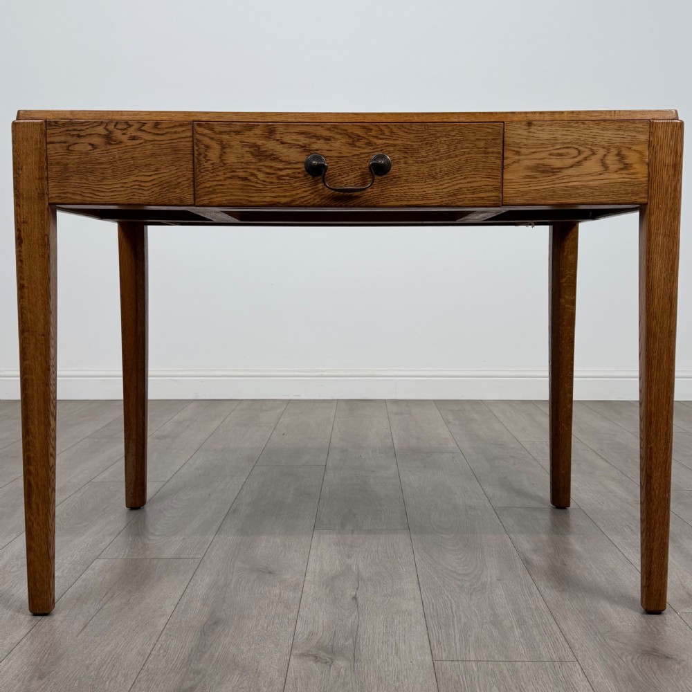  Antique 20th Century Good Quality Golden Oak Writing Table