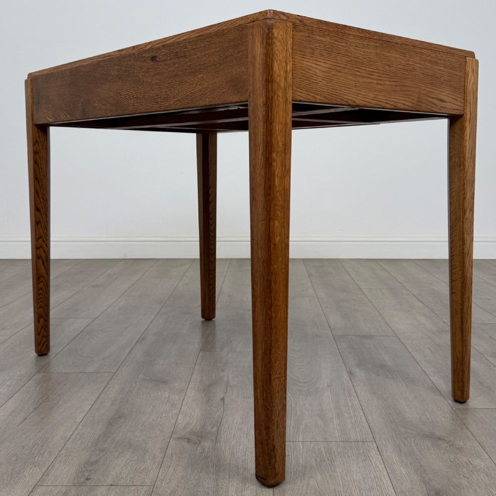  Antique 20th Century Good Quality Golden Oak Writing Table View VI