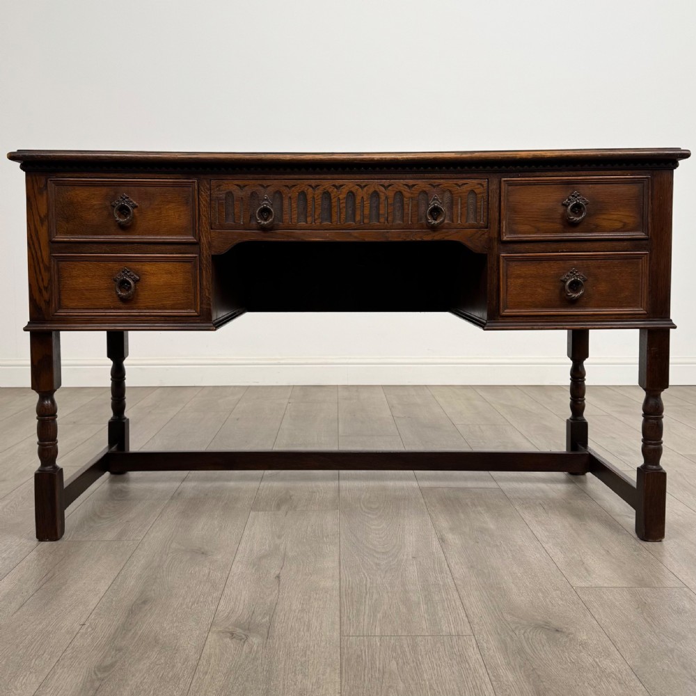 Antique 20th Century Good Quality Desk In Oak 