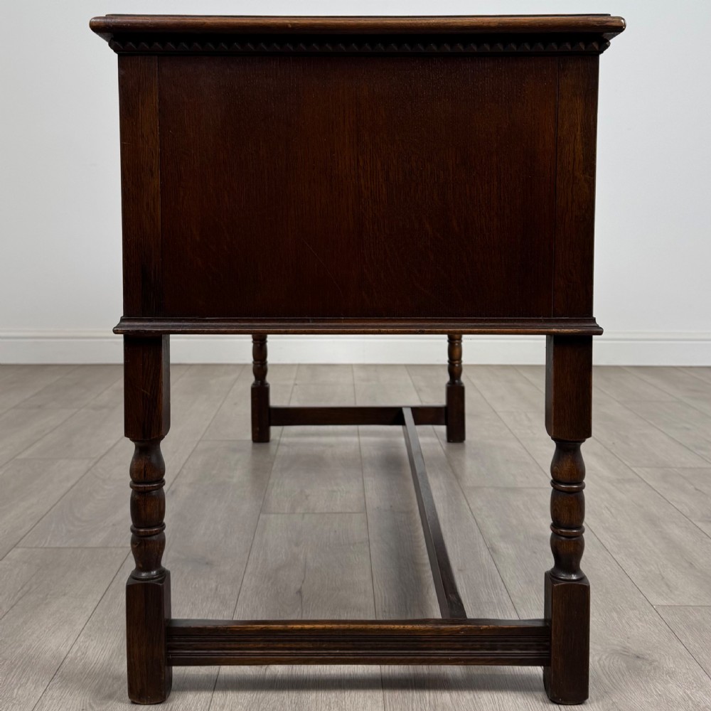 Antique 20th Century Good Quality Desk In Oak  View III