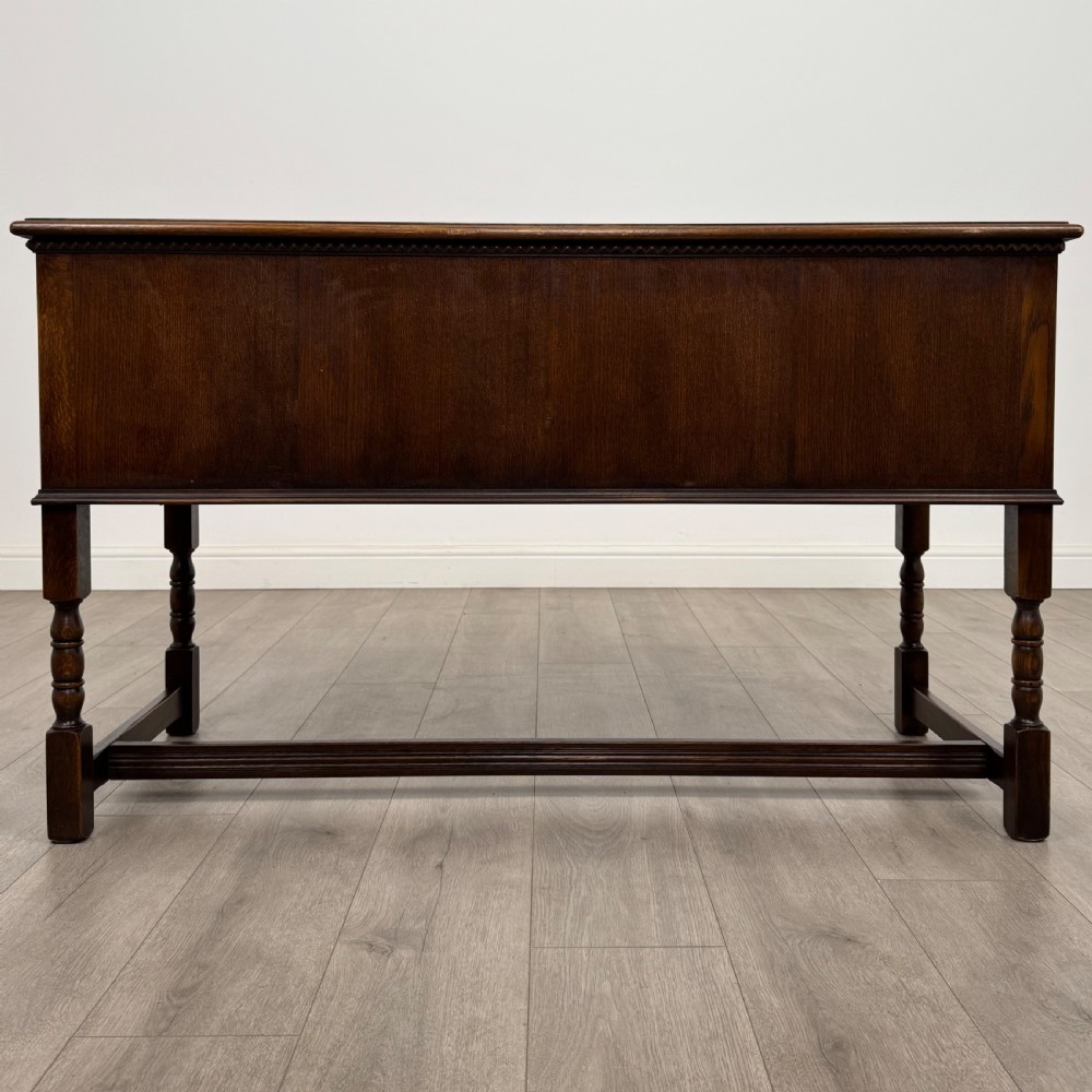 Antique 20th Century Good Quality Desk In Oak  View V