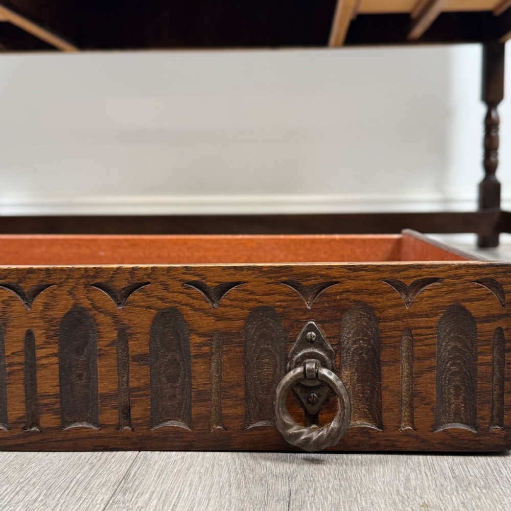 Antique 20th Century Good Quality Desk In Oak  View XI