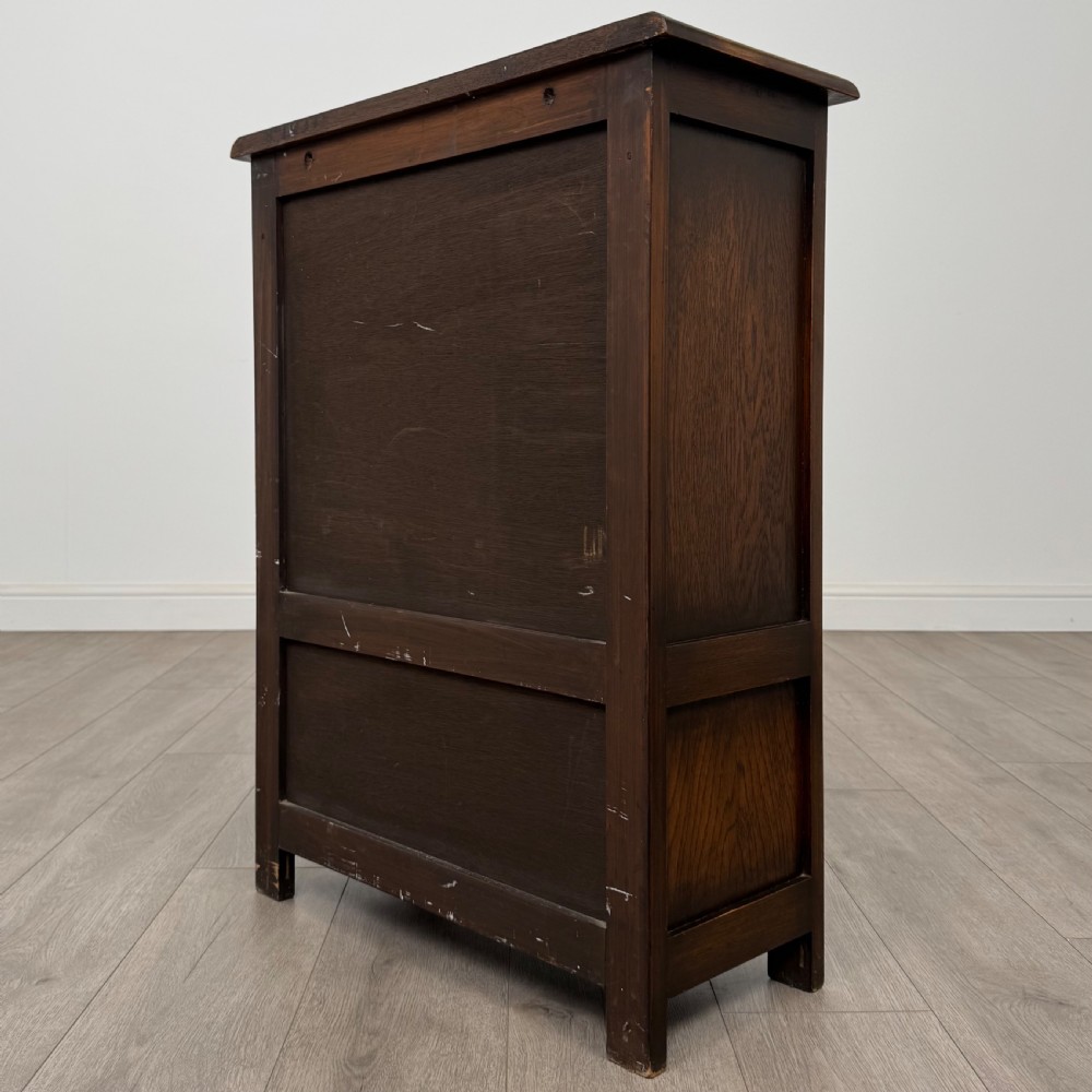 Antique 20th Century Good Quality Small Oak Cabinet  View IX