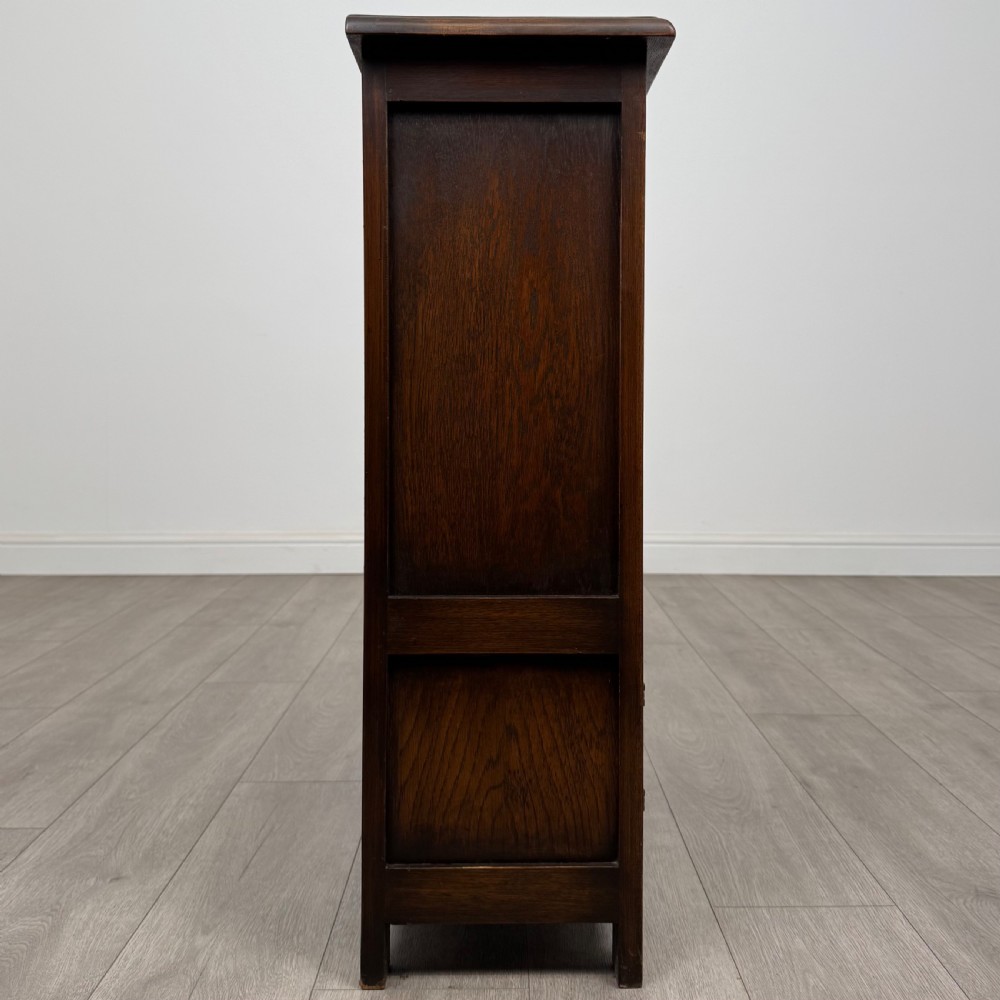 Antique 20th Century Good Quality Small Oak Cabinet  View X