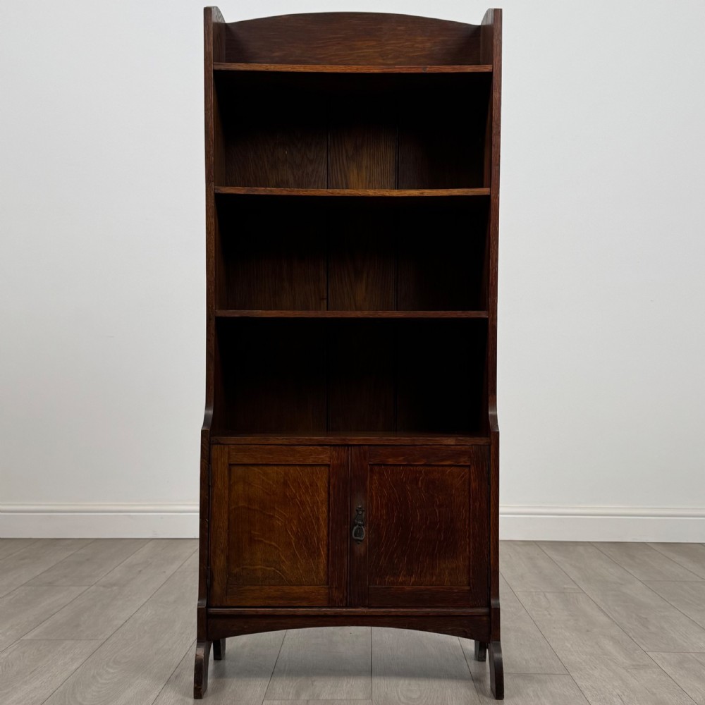Antique 20th Century Good Quality Bookcase In Oak View II
