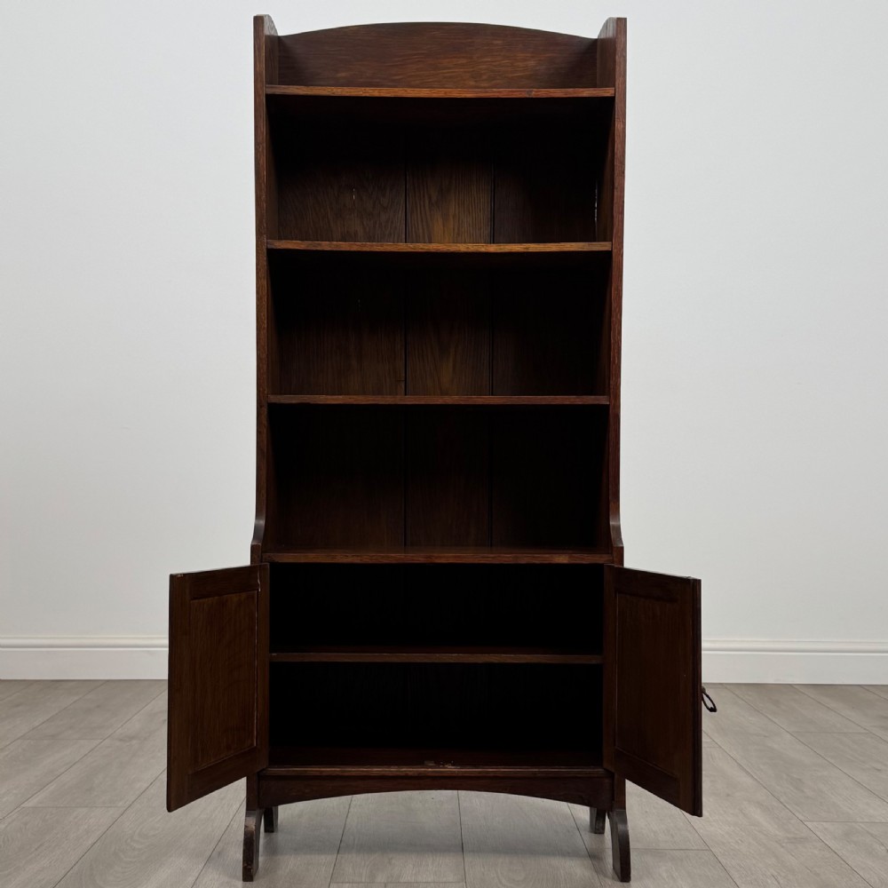 Antique 20th Century Good Quality Bookcase In Oak View III