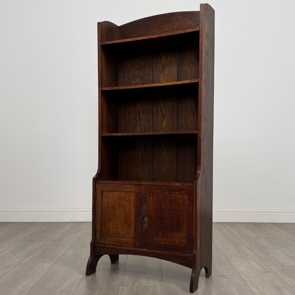 Antique 20th Century Good Quality Bookcase In Oak View IV