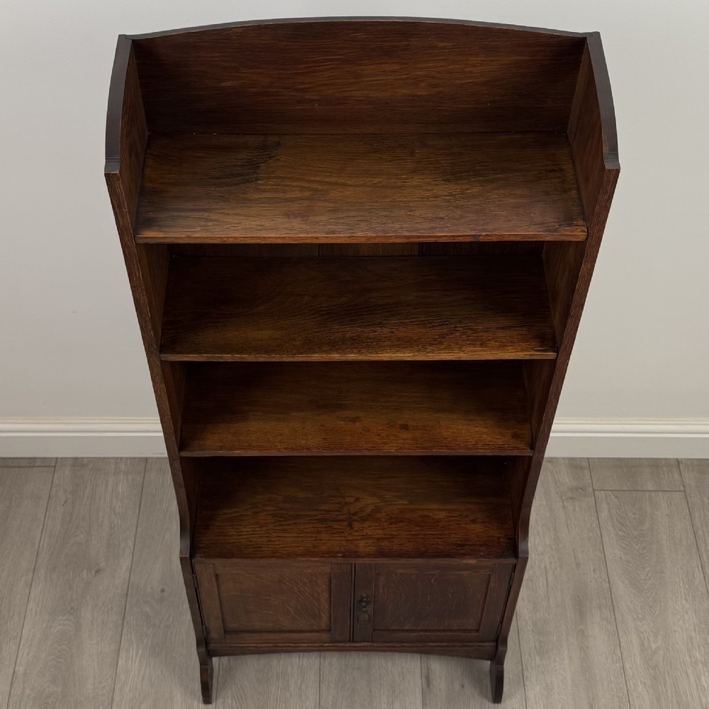 Antique 20th Century Good Quality Bookcase In Oak View XI