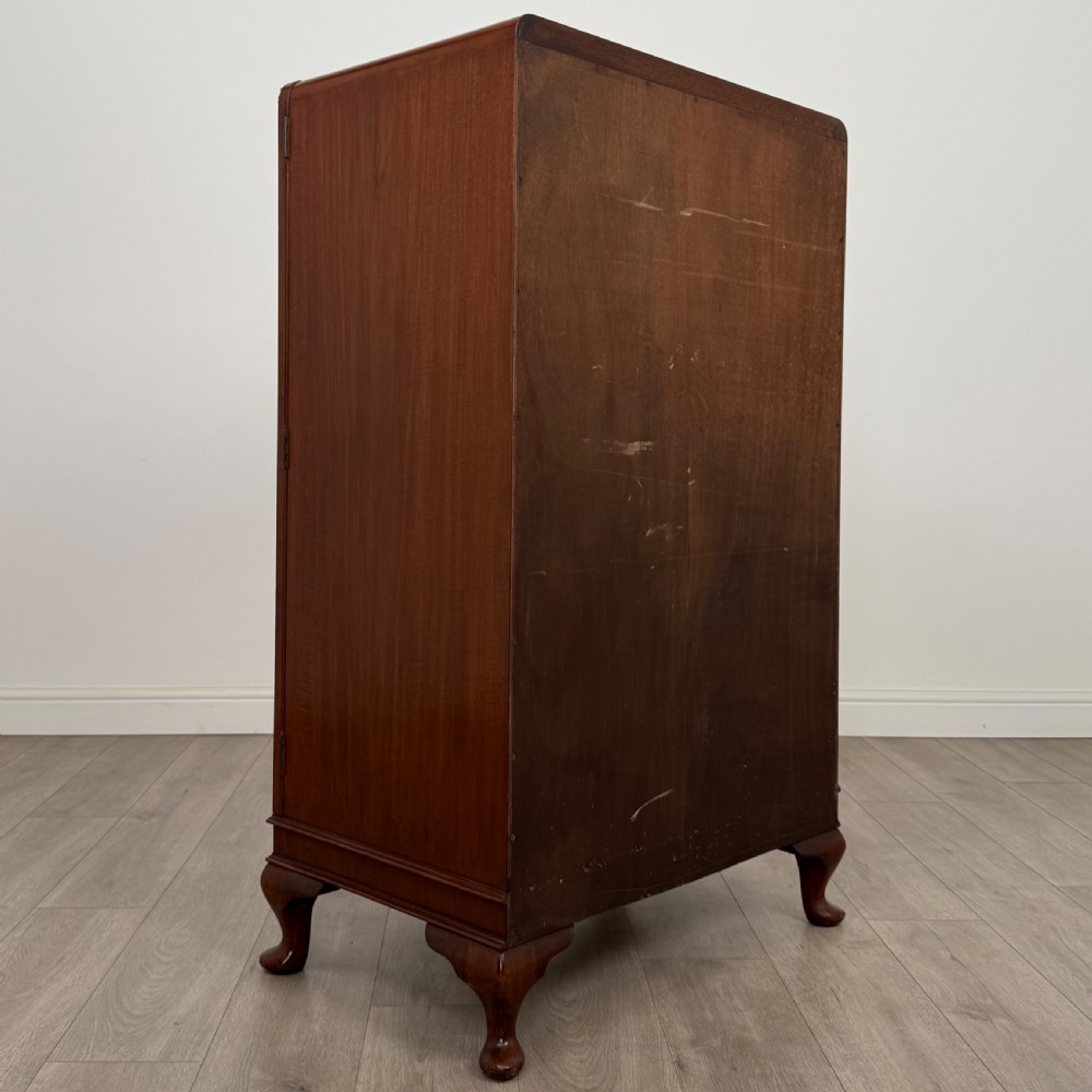 Antique 20th Century Small Burr Walnut Art Deco Cupboard  View V