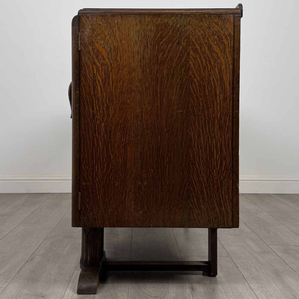 Antique 20th Century Art Deco Style Sideboard In Oak  View IV