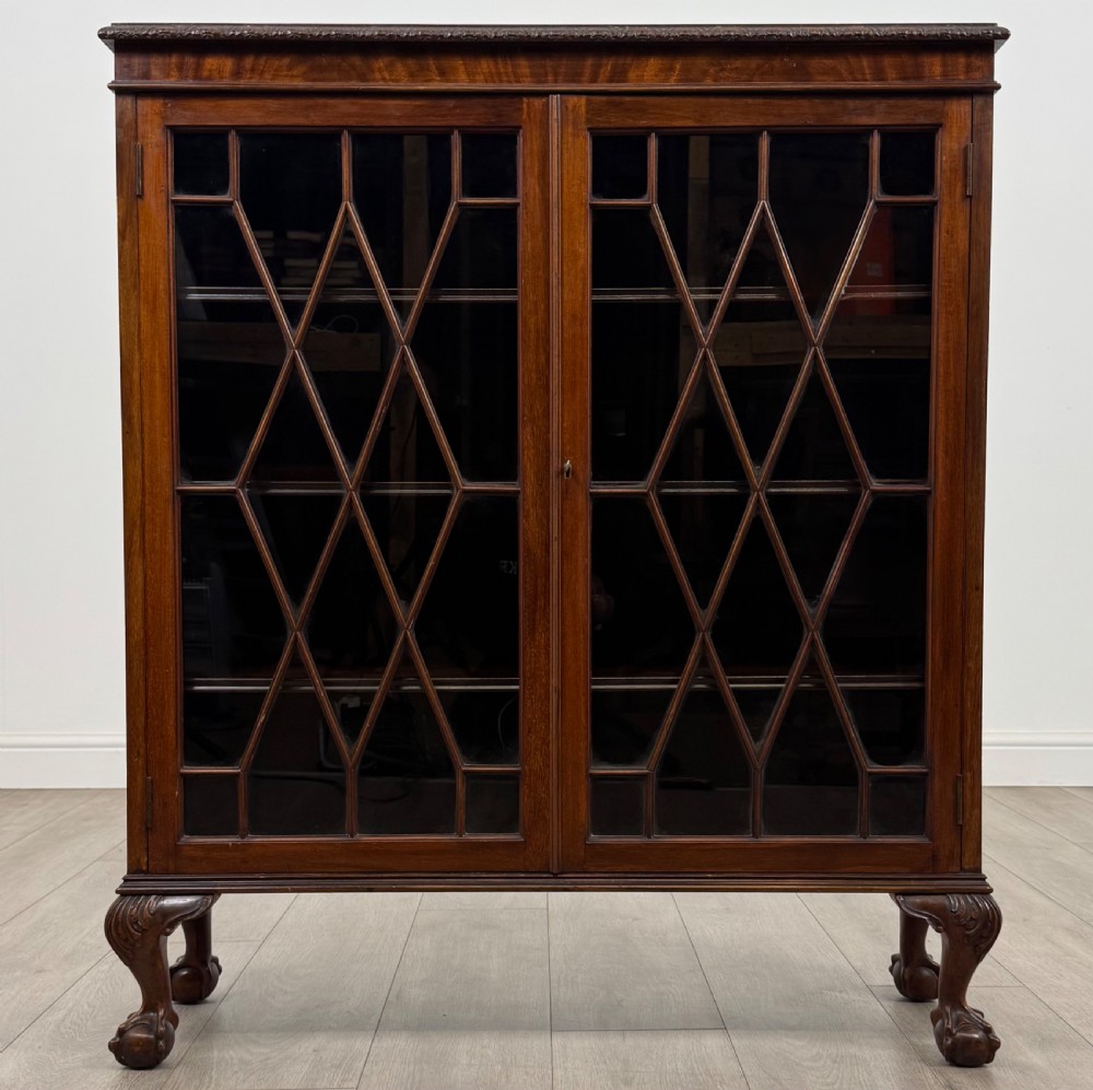 Antique 20th Century Small Mahogany Display Cabinet 