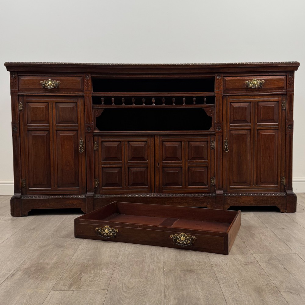 Antique 20th Century Good Quality Sideboard In Walnut  View X