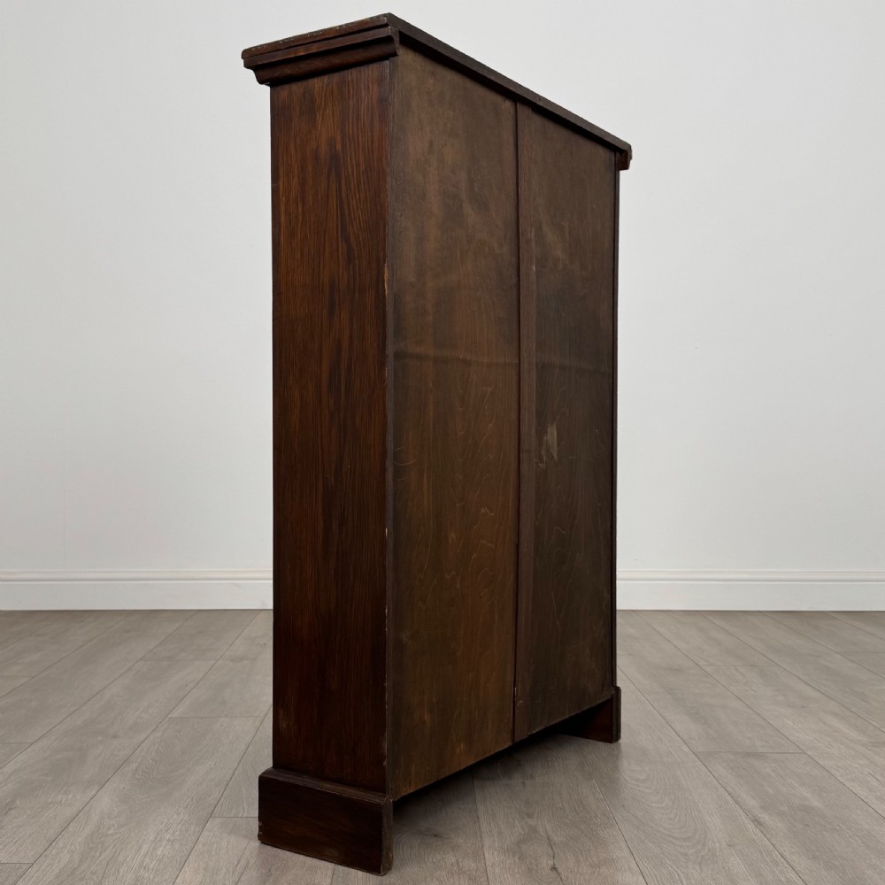 Antique 20th Century Good Quality Open Bookcase In Oak  View V